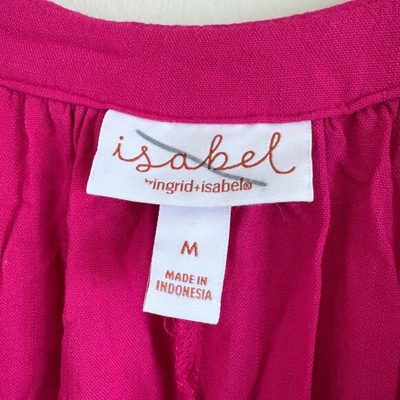 Ingrid by Isabel Maternity Short Sleeve V-Neck Midi Dress Pink Women’s Size M - Picture 7 of 9